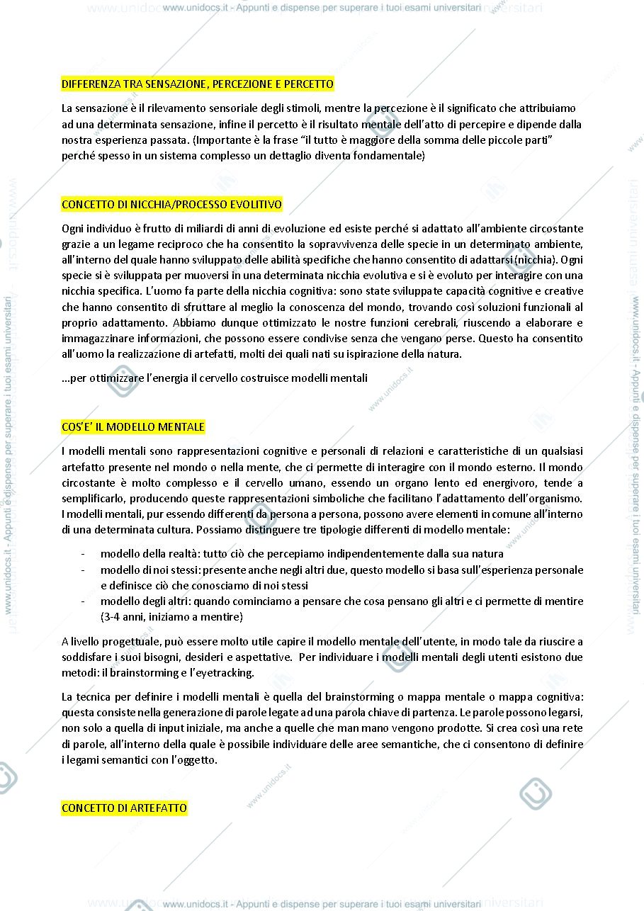 Anteprima pagina 2 — Domande esame ergonomia cognitiva