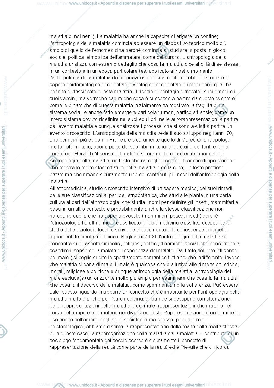 Anteprima pagina 3 — Lezioni 1 - 5 antropologia medica e psicologica