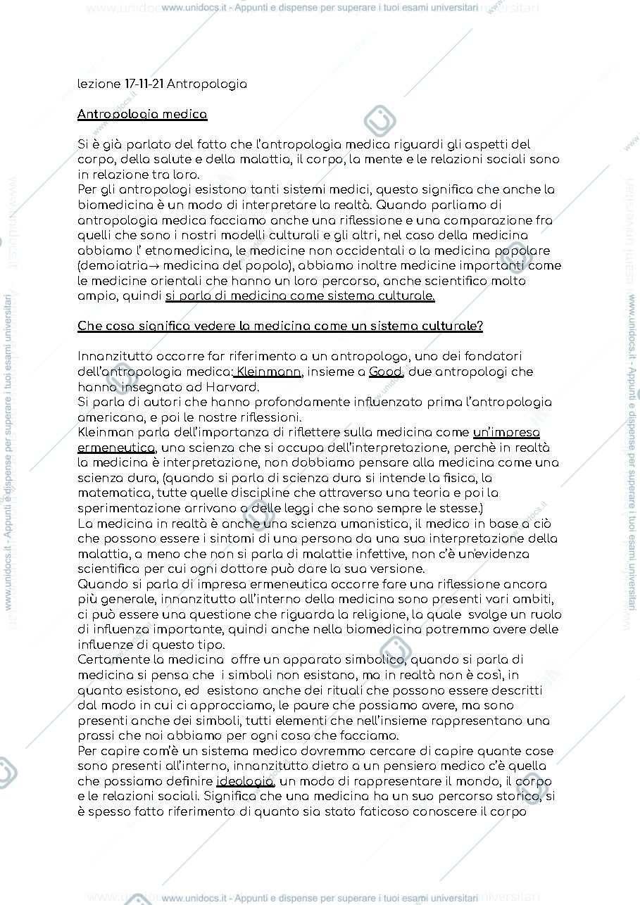 Anteprima pagina 1 — Antropologia medica