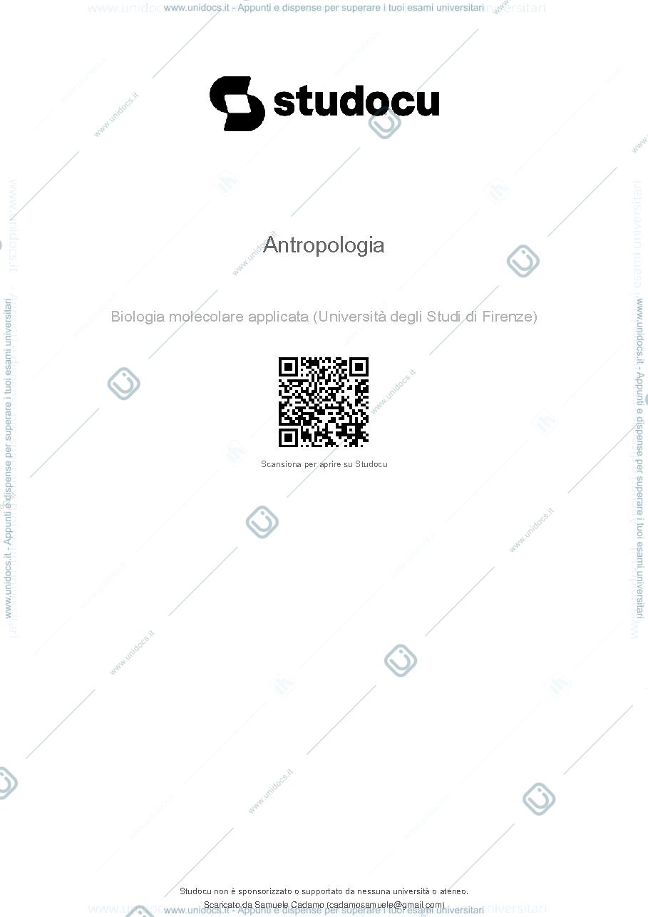 Anteprima pagina 1 — Antropologia 
