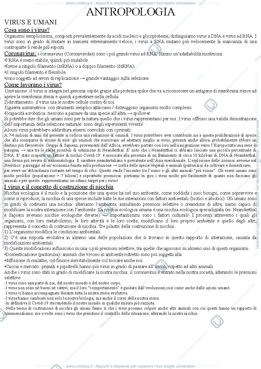 Anteprima pagina 1 — ANTROPOLOGIA