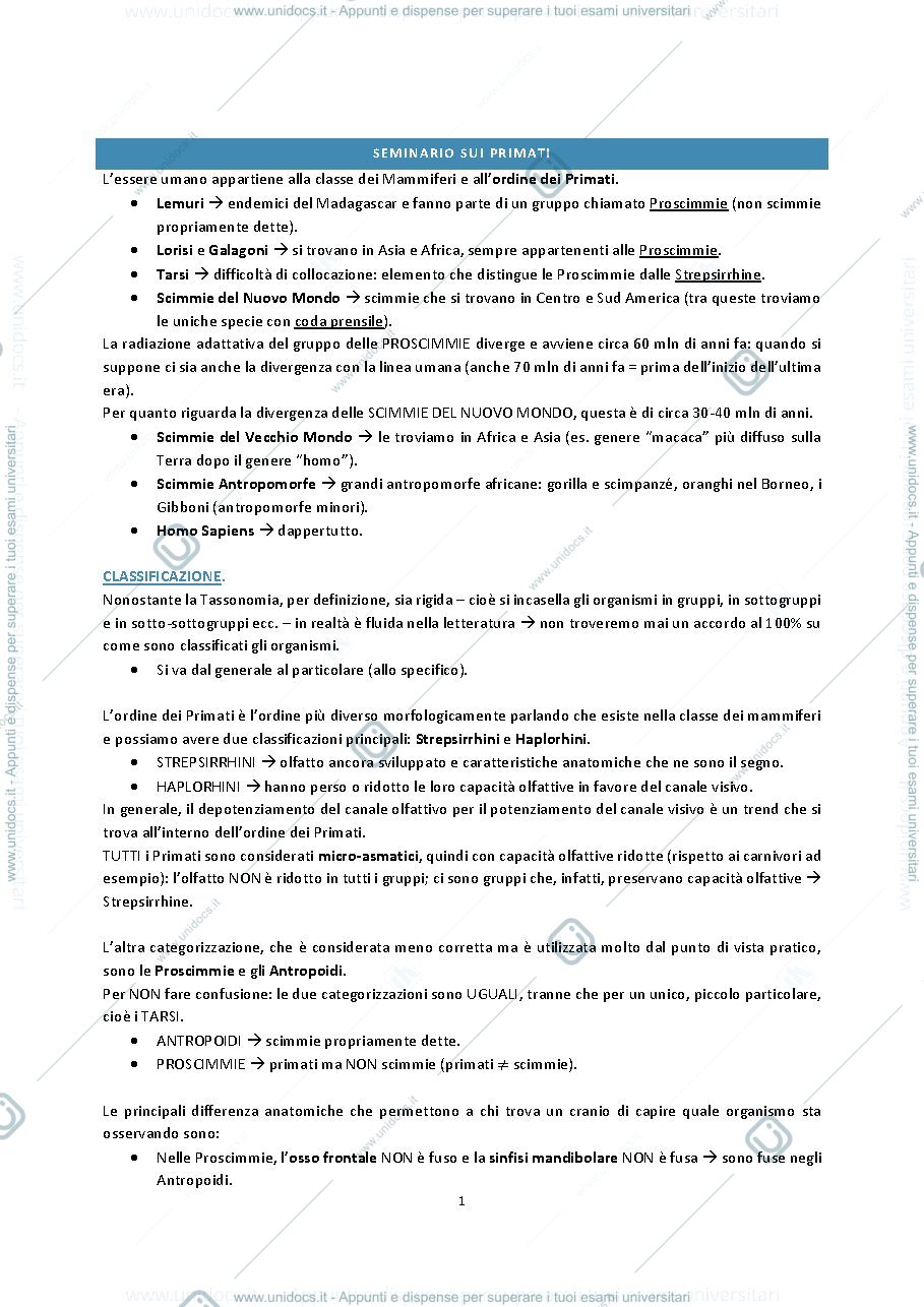 Anteprima pagina 1 — Appunti di antropologia 