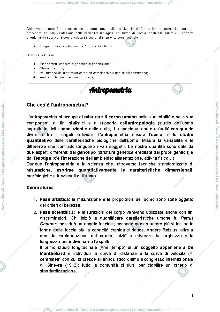 Anteprima pagina 1 — Antropometria