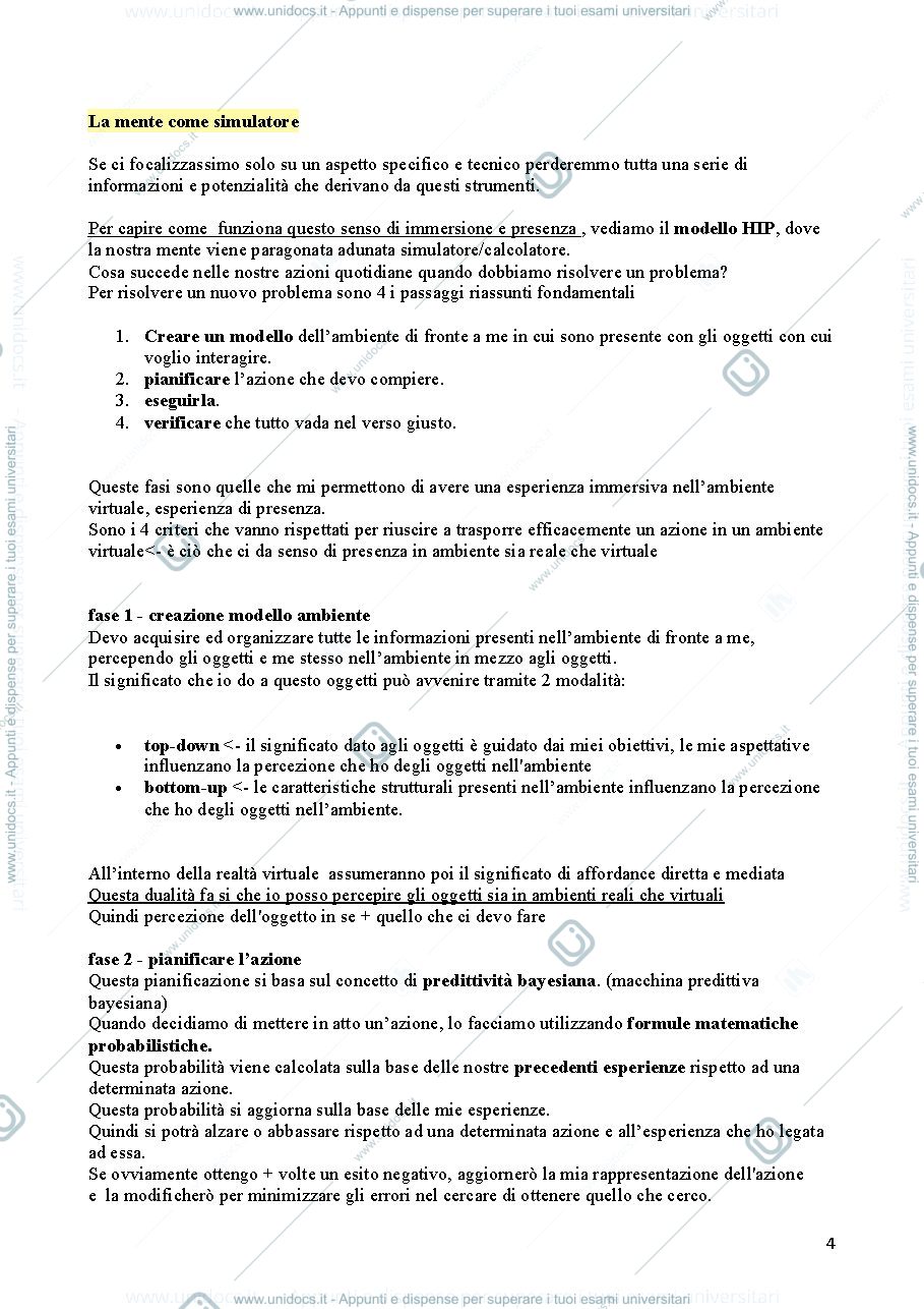 Anteprima pagina 4 — Appunti esame Applicazioni realtà virtuale 2020