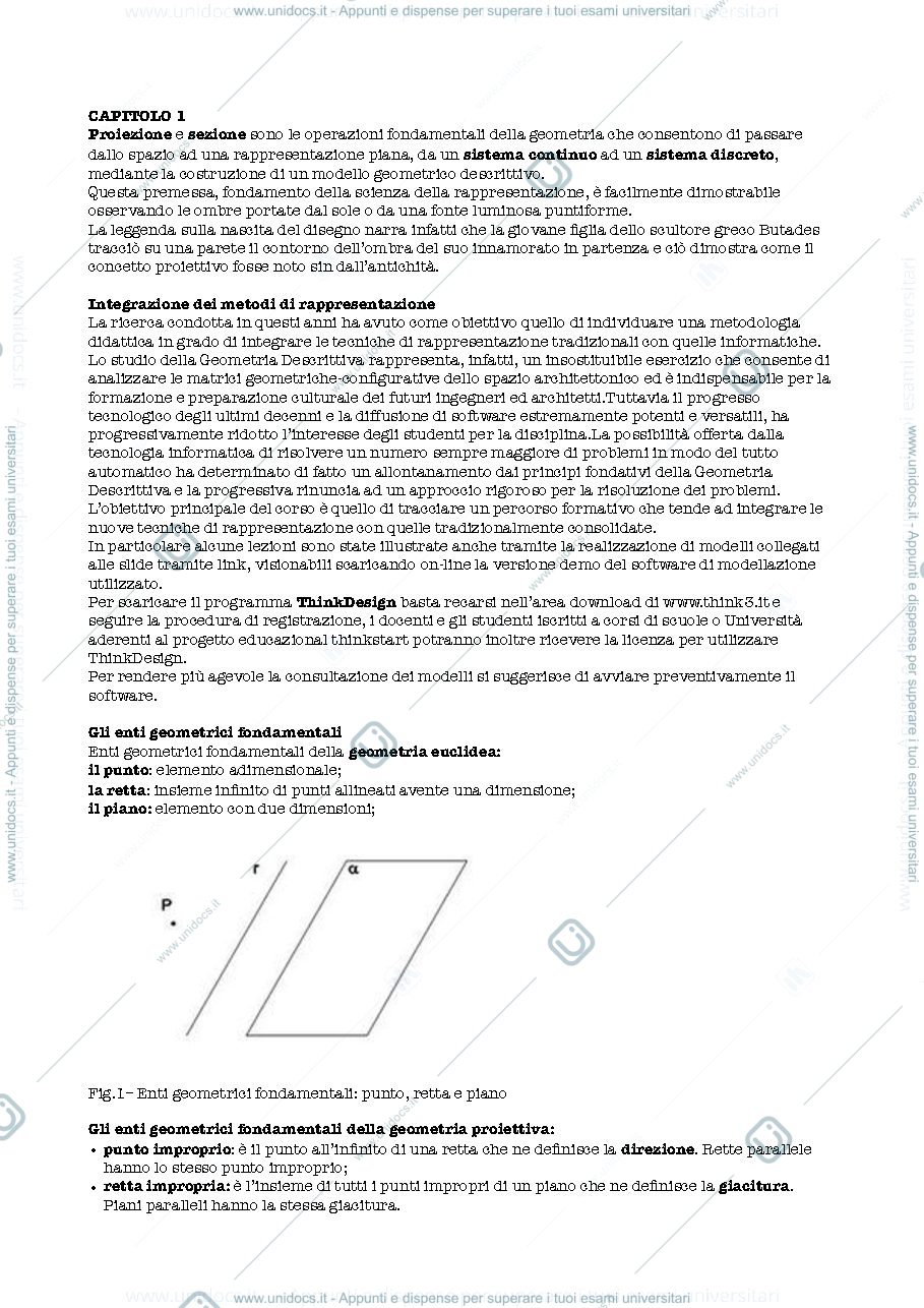 Anteprima pagina 1 — GEOMETRIA DESCRITTIVA