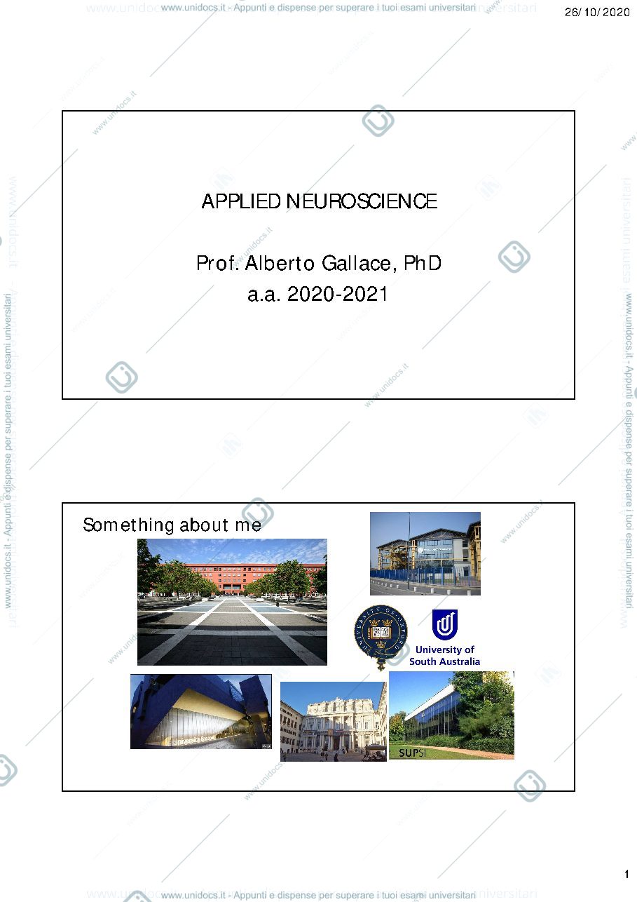 Anteprima pagina 1 — Lectures Slides part 1