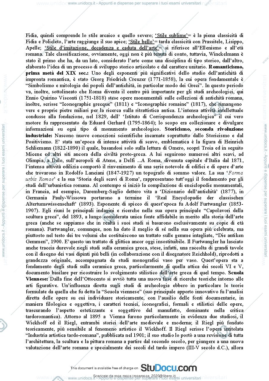 Anteprima pagina 4 — Riassunto archeologia Classica 