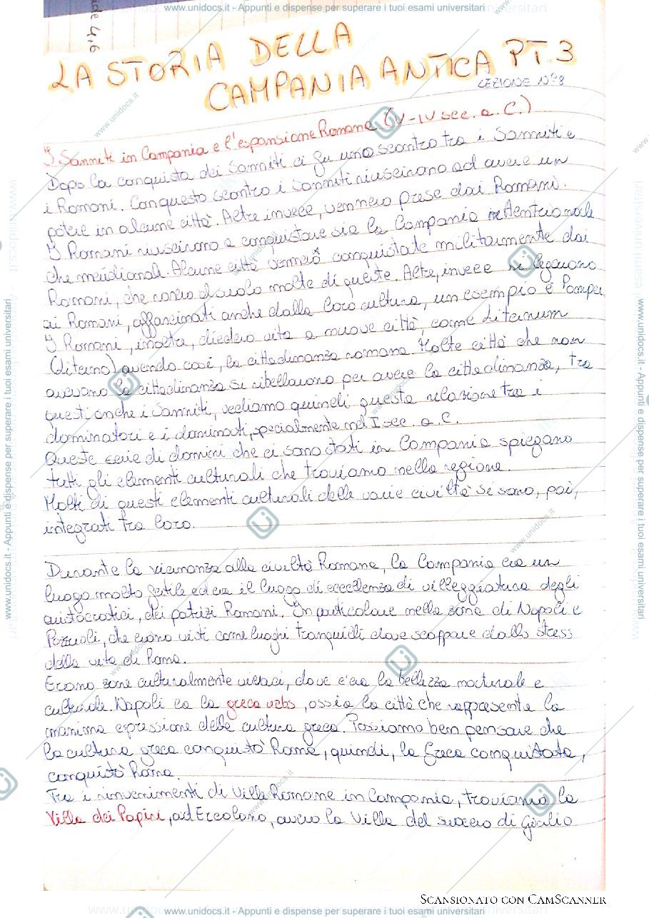 Anteprima pagina 1 — La storia della Campania antica Pt.3 