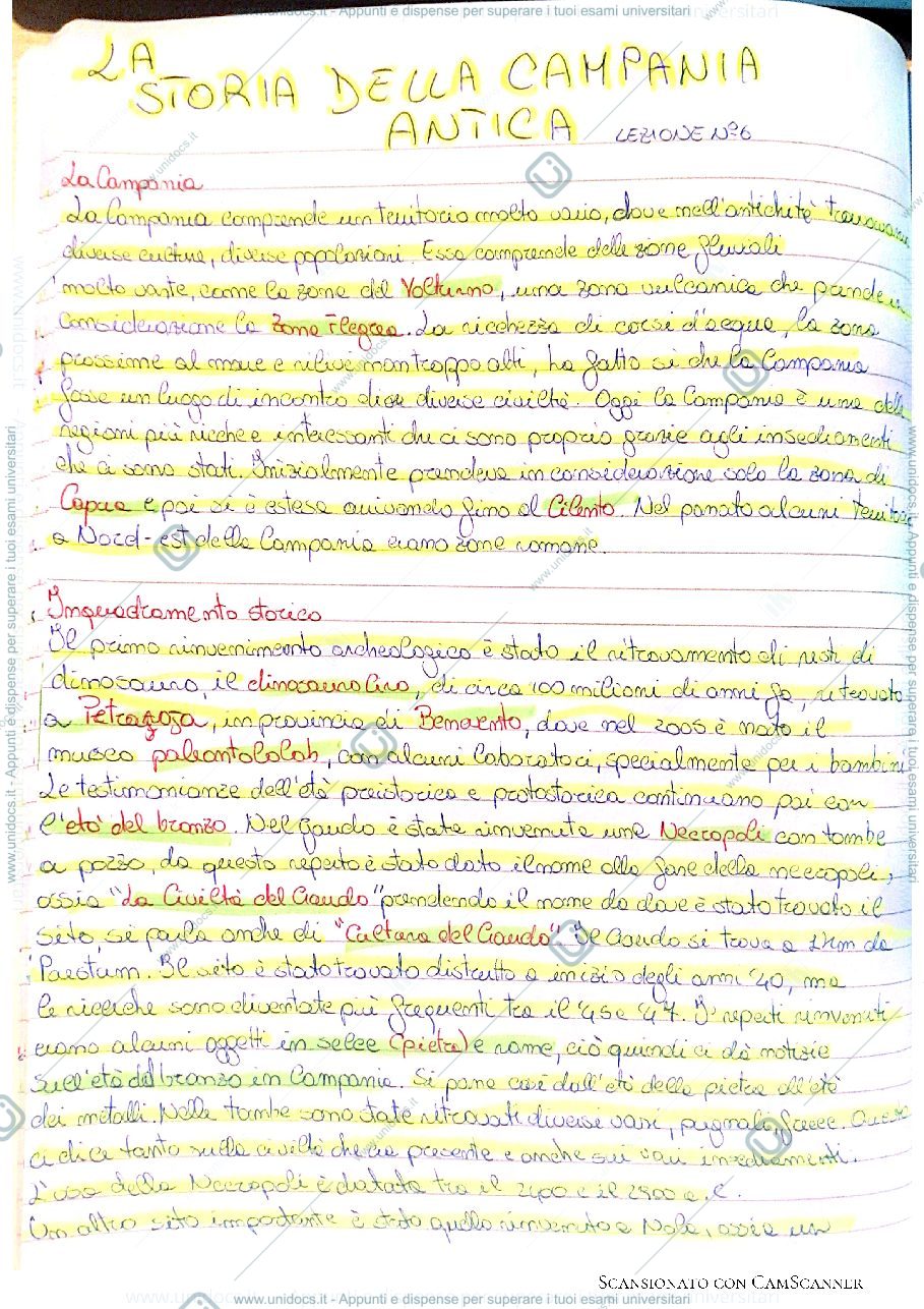 Anteprima pagina 1 — La storia della campania antica