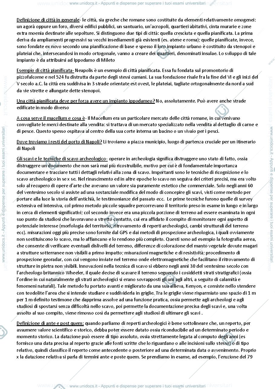 Anteprima pagina 1 — domande frequenti di archeologia