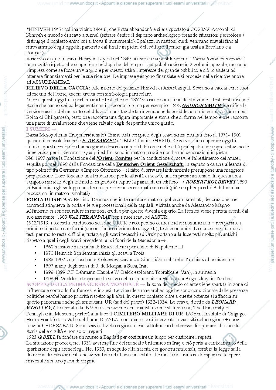 Anteprima pagina 2 — ARCHEOLOGIA E STORIA DELL'ARTE DEL VICINO ORIENTE ANTICO - PROF.SSA FELLI MODULO 1