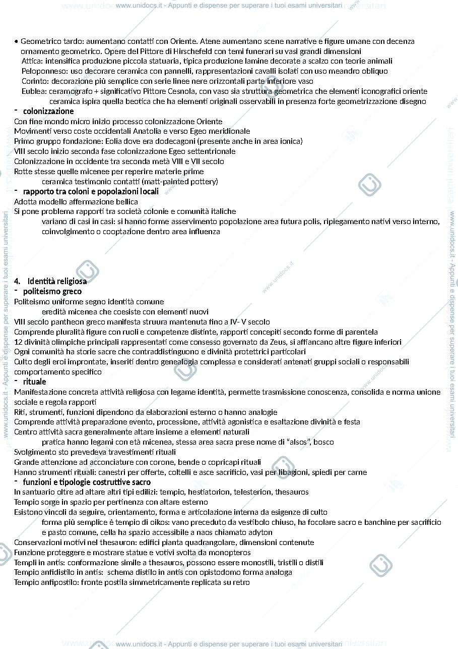Anteprima pagina 3 — riassunti libro archeologia greca