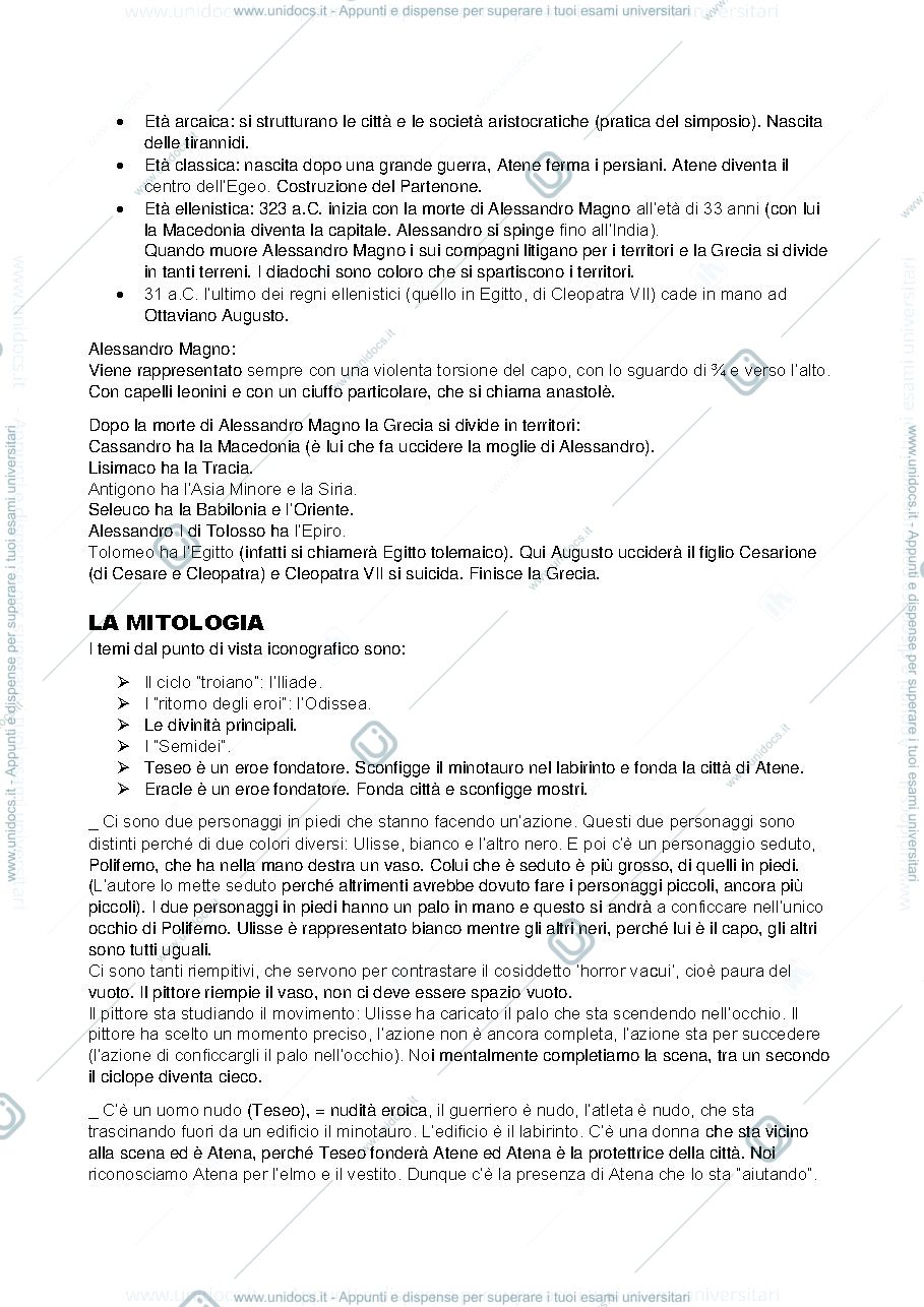 Anteprima pagina 3 — appunti delle lezioni di storia dell'arte greca
