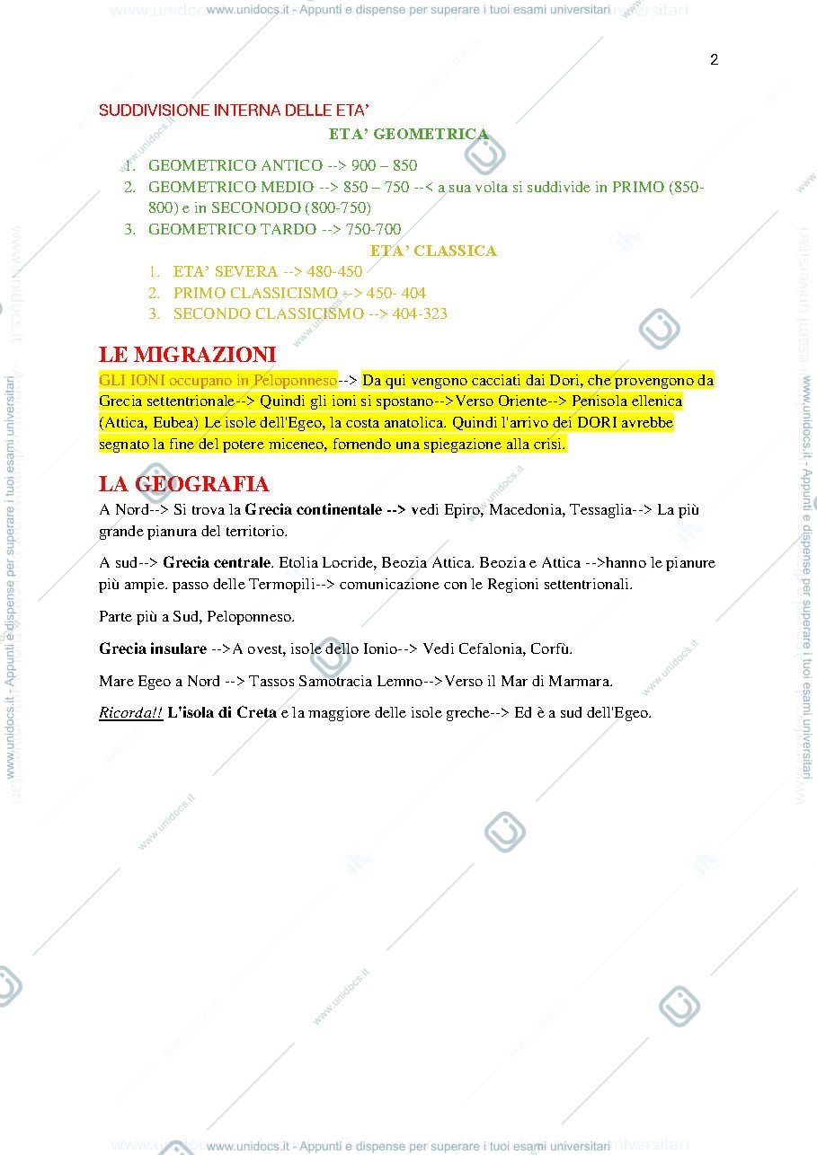 Anteprima pagina 2 — Riassunto Archeologia greca. Cultura, società, politica e produzione di Lippolis