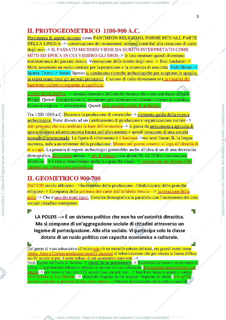Anteprima pagina 3 — Riassunto Archeologia greca. Cultura, società, politica e produzione di Lippolis