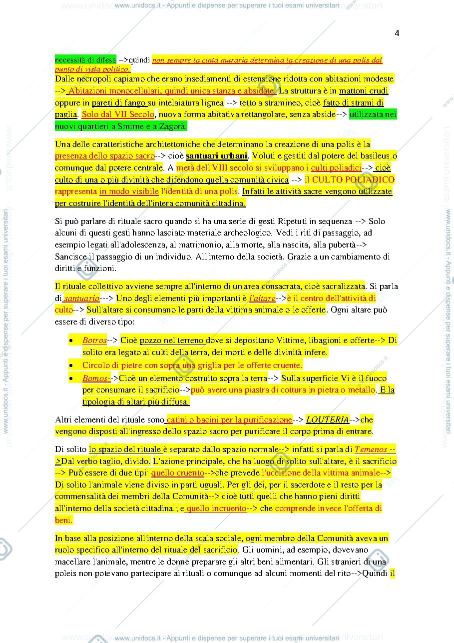 Anteprima pagina 4 — Riassunto Archeologia greca. Cultura, società, politica e produzione di Lippolis