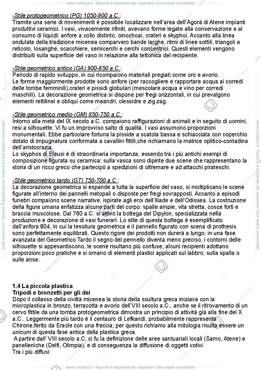 Anteprima pagina 3 — PARZIALE RIASSUNTO ARTE GRECA BEJOR
