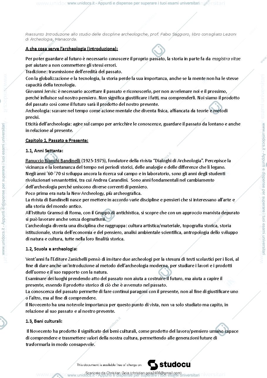 Anteprima pagina 2 — Lezioni di archeologia manacorda