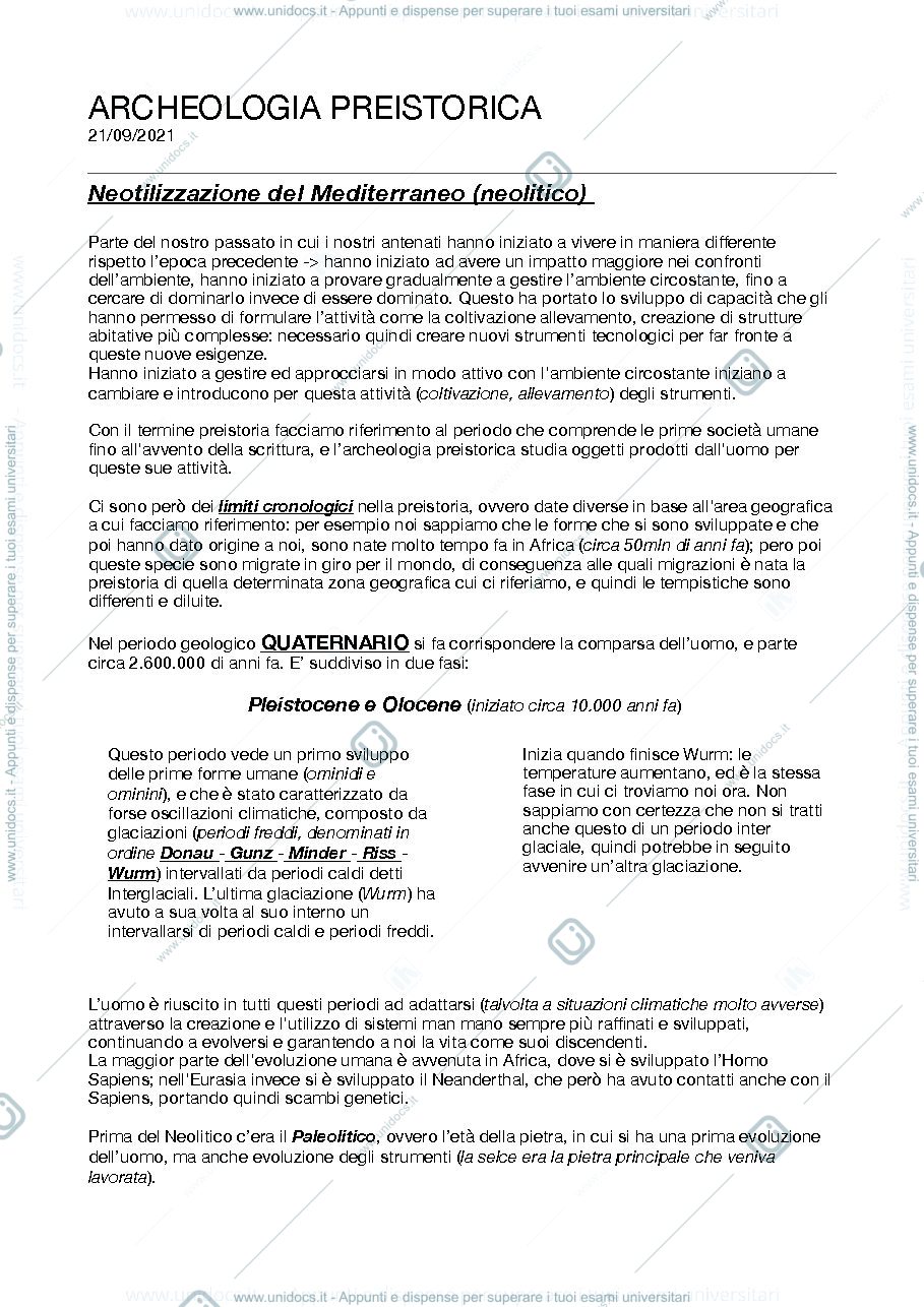 Anteprima pagina 1 — archeologia preistorica, il natufiano