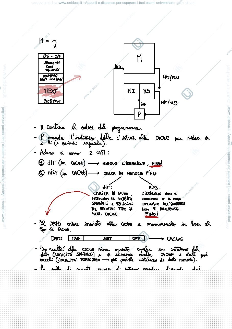 Anteprima pagina 1 — Page Fault e Hit/Miss in cache