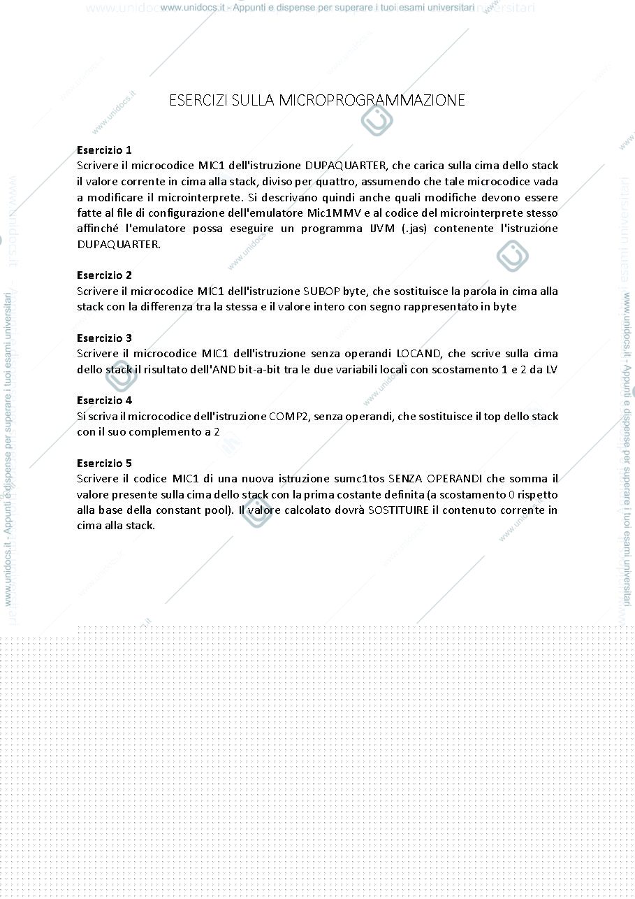 Anteprima pagina 1 — Esercizi MIC1 laboratorio
