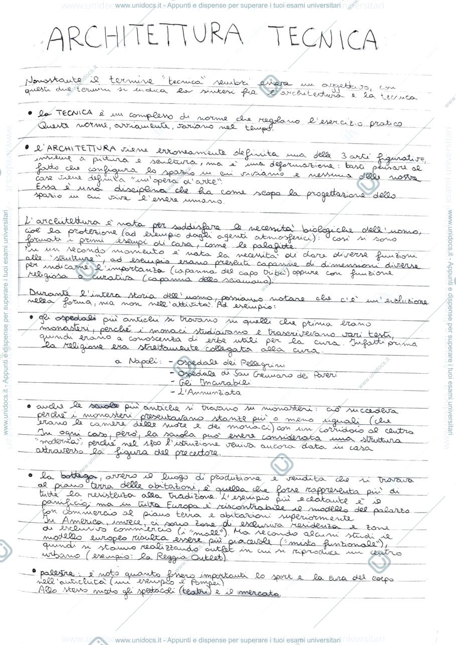 Anteprima pagina 1 — Architettura Tecnica I + Laboratorio