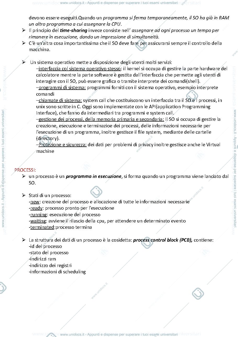 Anteprima pagina 2 — Sistemi operativi 
