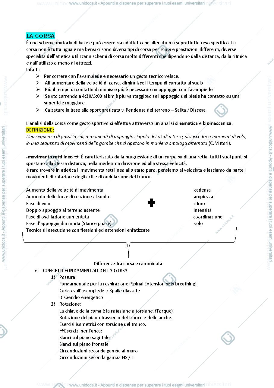 Anteprima pagina 2 — Appunti di Atletica