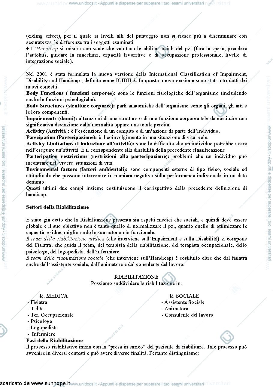 Anteprima pagina 3 — Principi e campi dazione della medicina riabilitativa