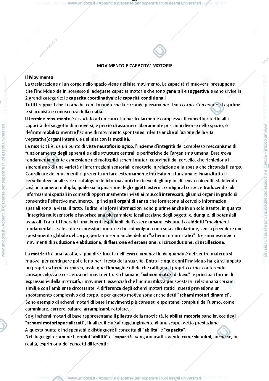 Anteprima pagina 3 — Metodologia dello sport