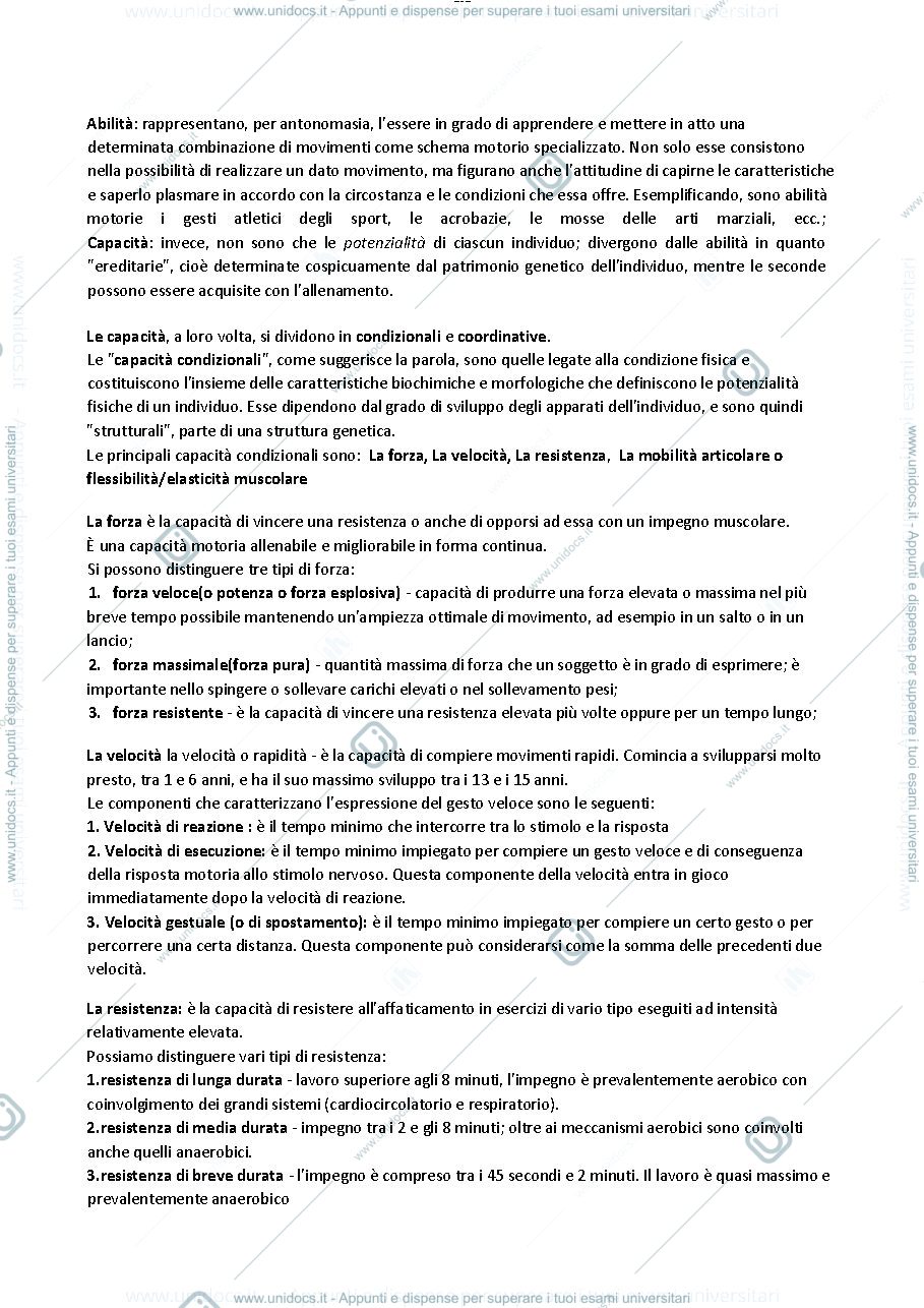 Anteprima pagina 4 — Metodologia dello sport