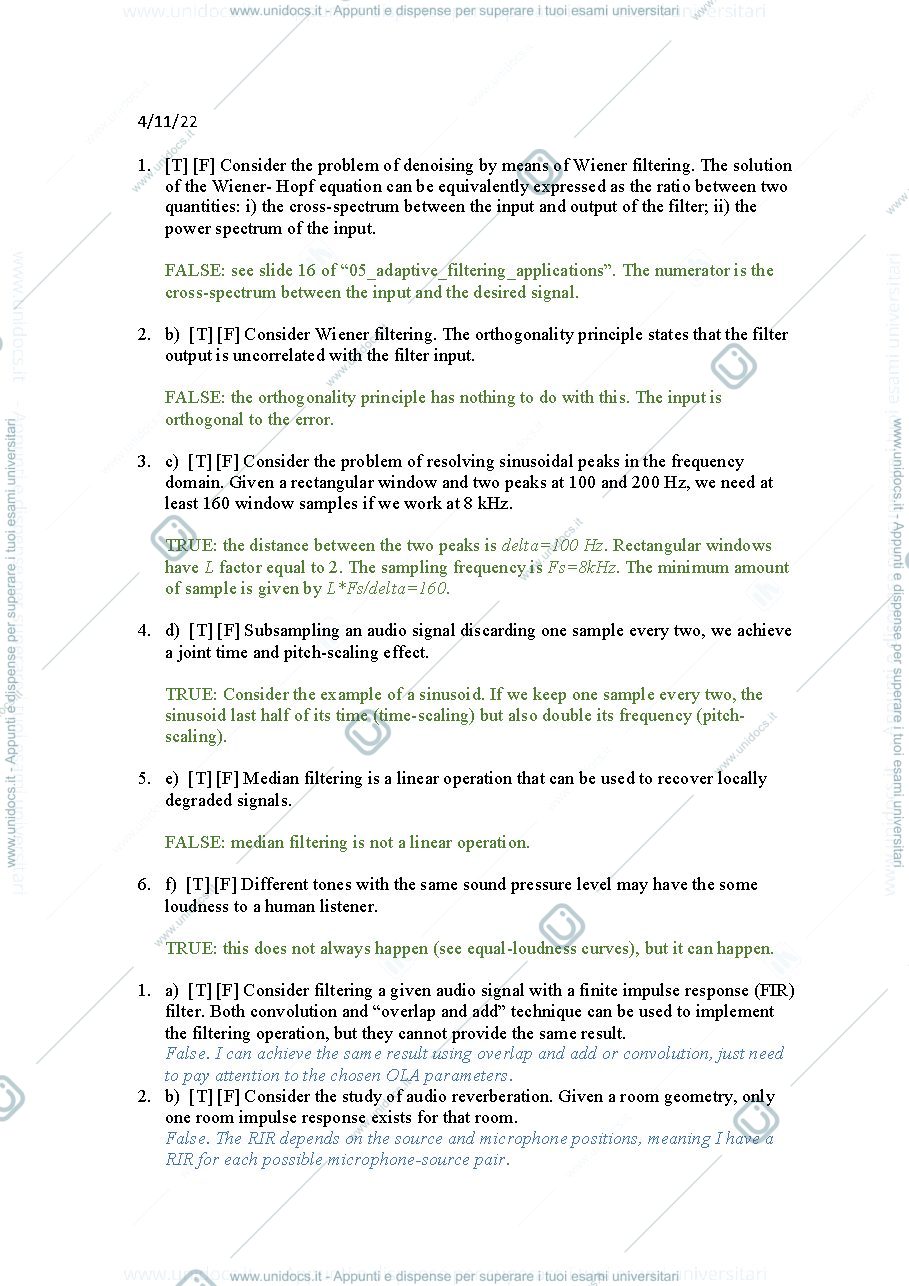 Anteprima pagina 1 — true or false