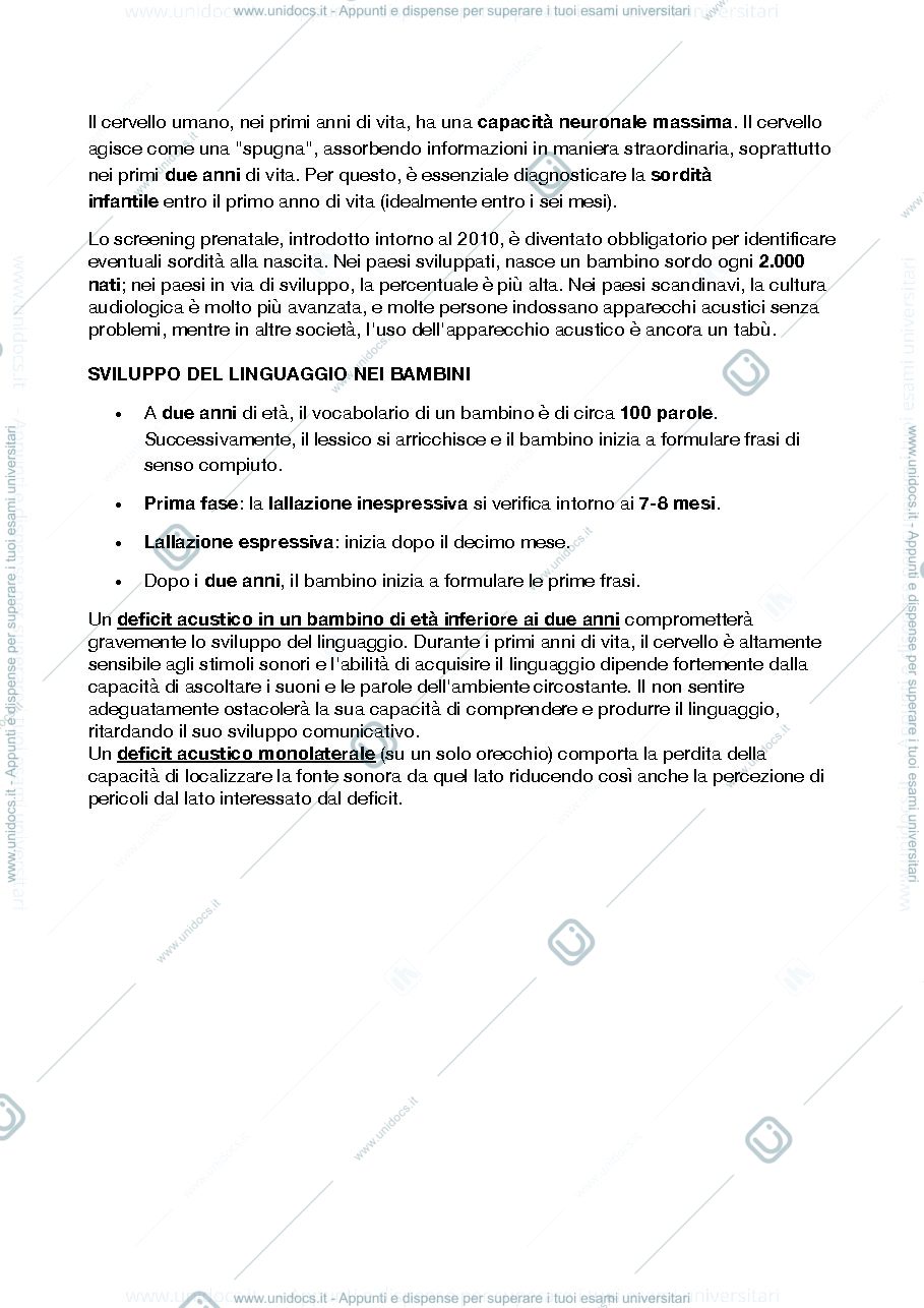 Anteprima pagina 2 — appunti esame di audiologia 