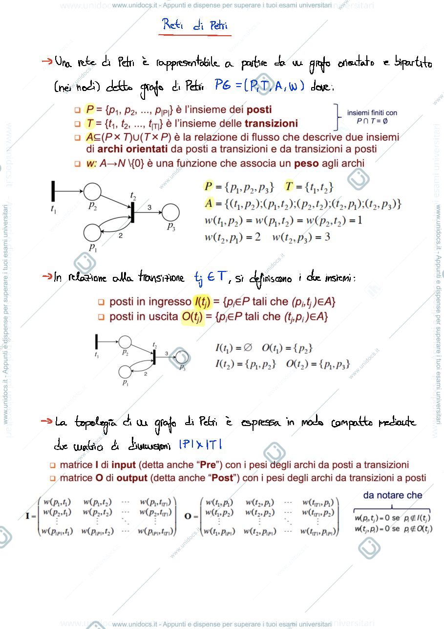 Anteprima pagina 1 — Reti di Petri