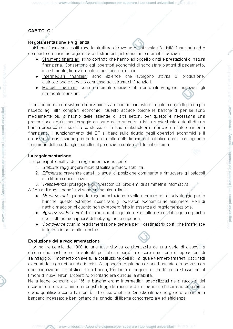 Anteprima pagina 1 — Banca e sistema finanziario