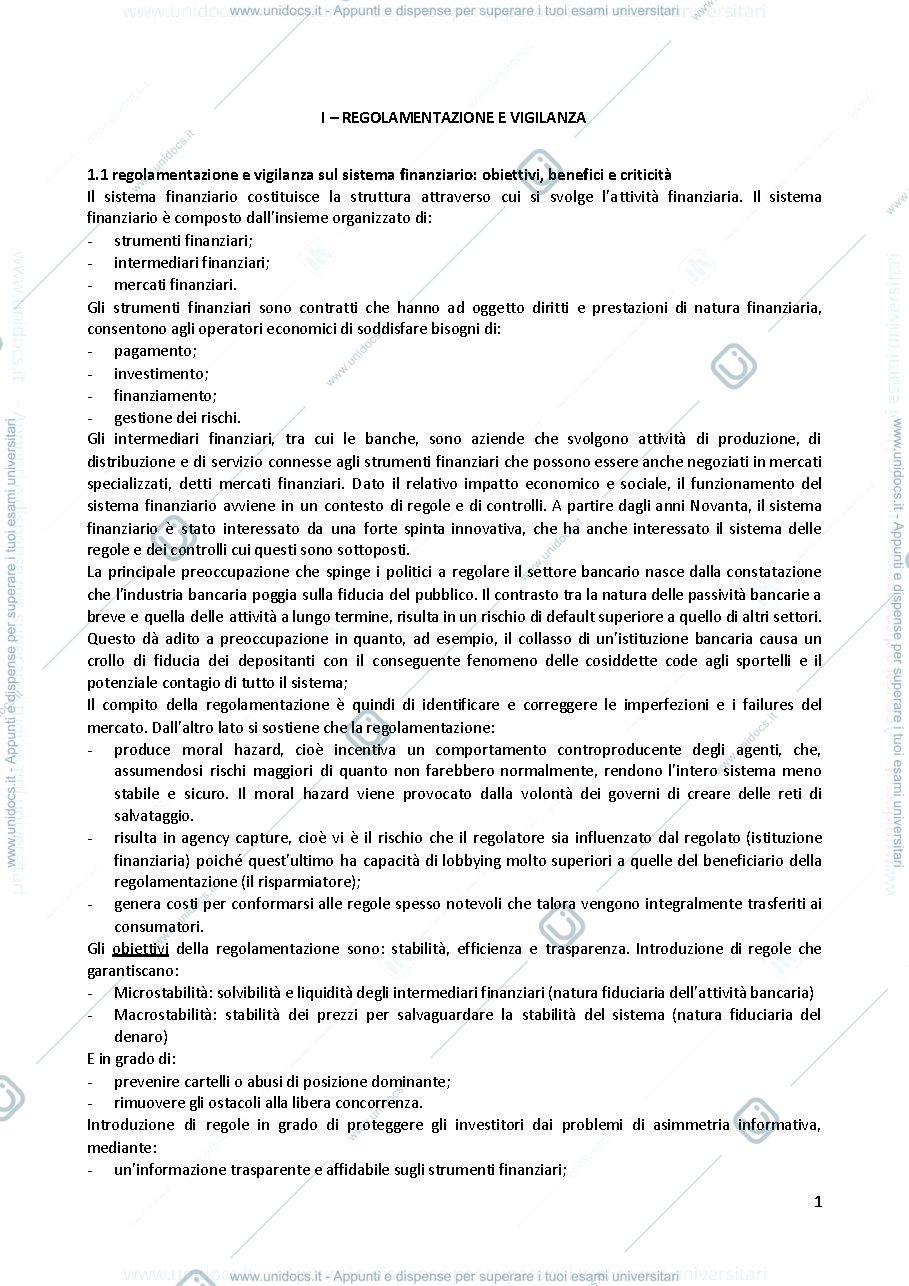 Anteprima pagina 1 — banca e sistema finanziario unifi
