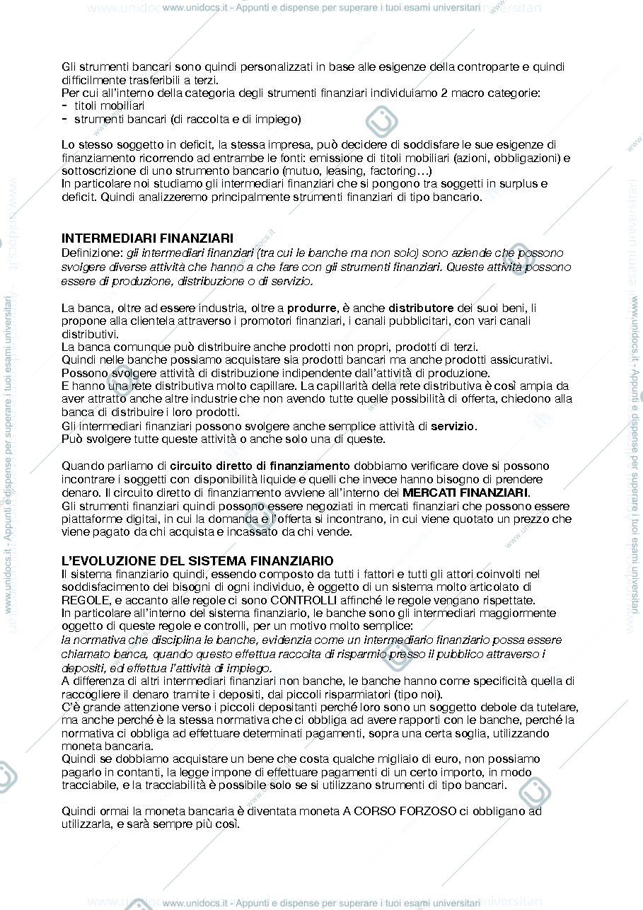 Anteprima pagina 2 — Banca e Sistema Finanziario prof Ielasi