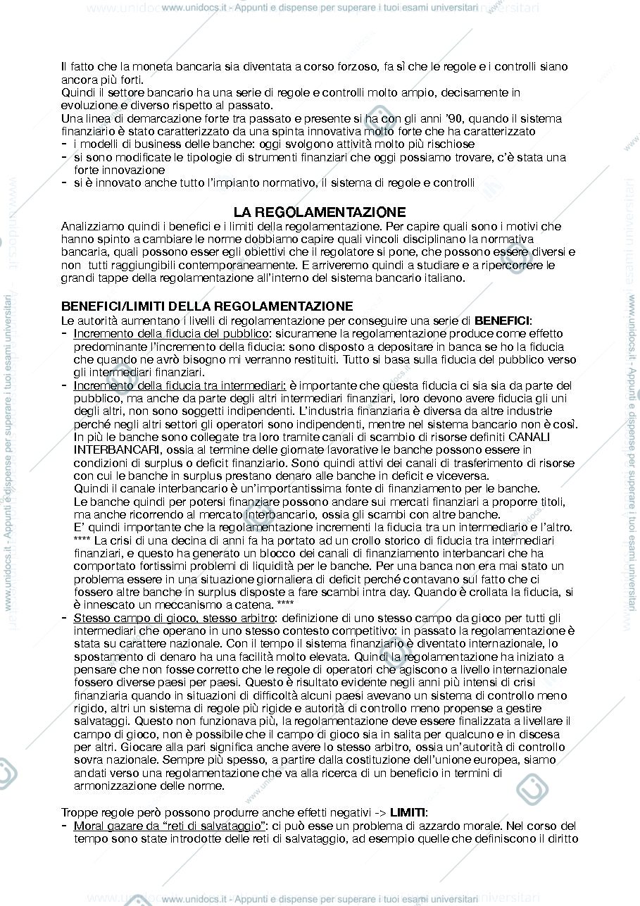 Anteprima pagina 3 — Banca e Sistema Finanziario prof Ielasi
