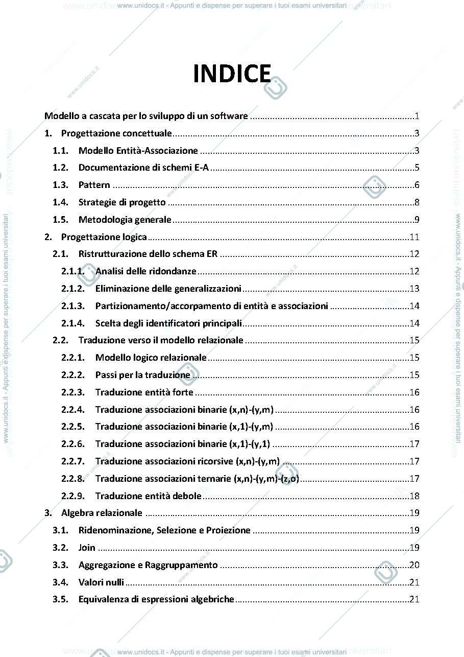 Anteprima pagina 3 — Riassunto basi di dati