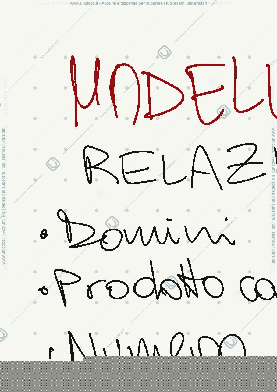 Anteprima pagina 1 — Modello Relazionale