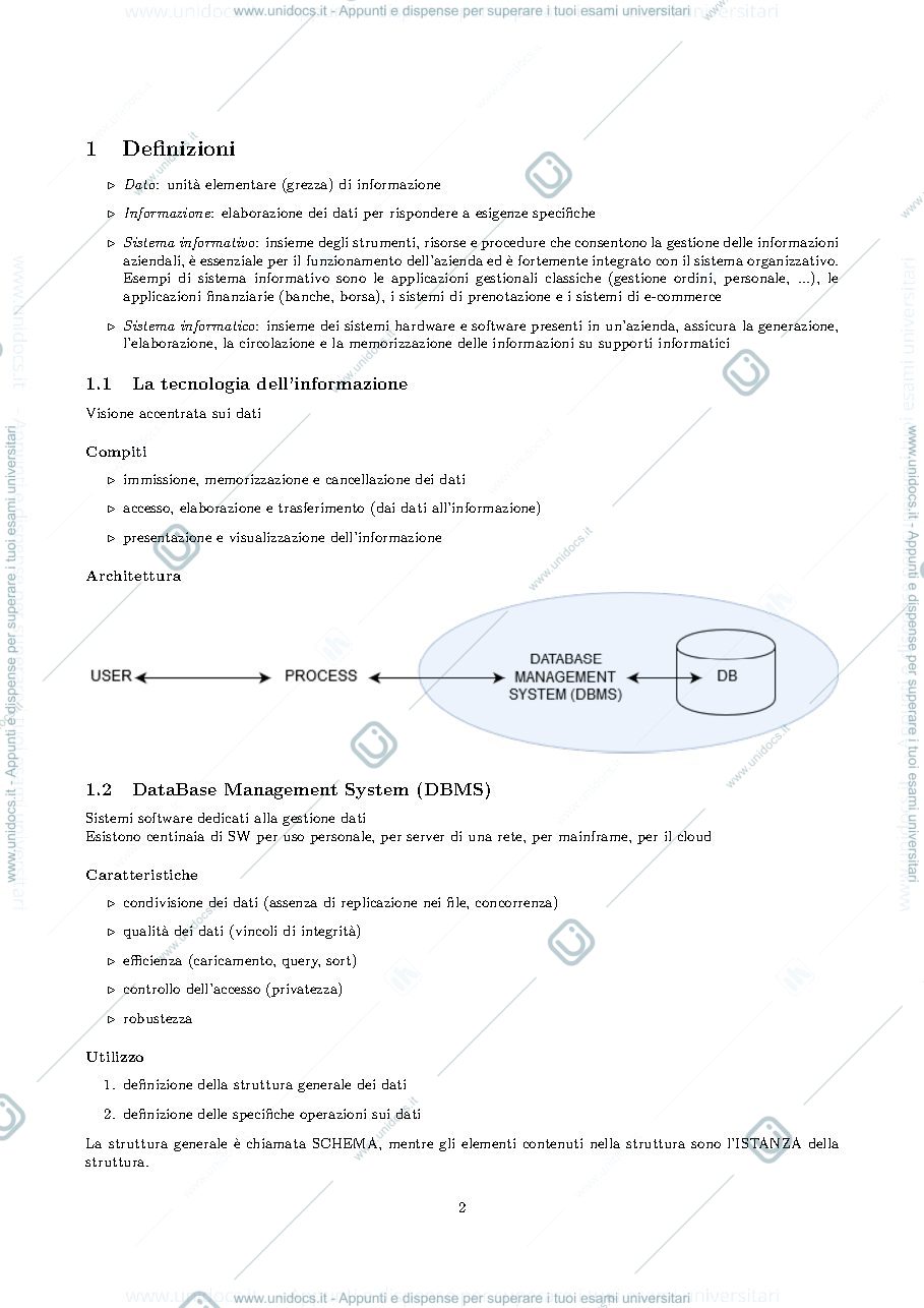 Anteprima pagina 2 — Basi di dati - Latex