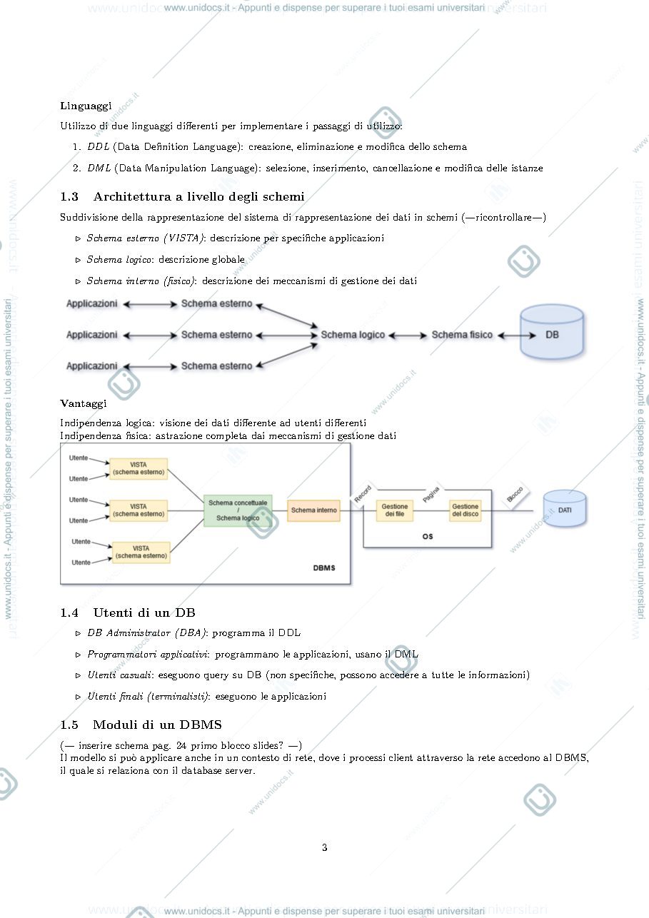 Anteprima pagina 3 — Basi di dati - Latex