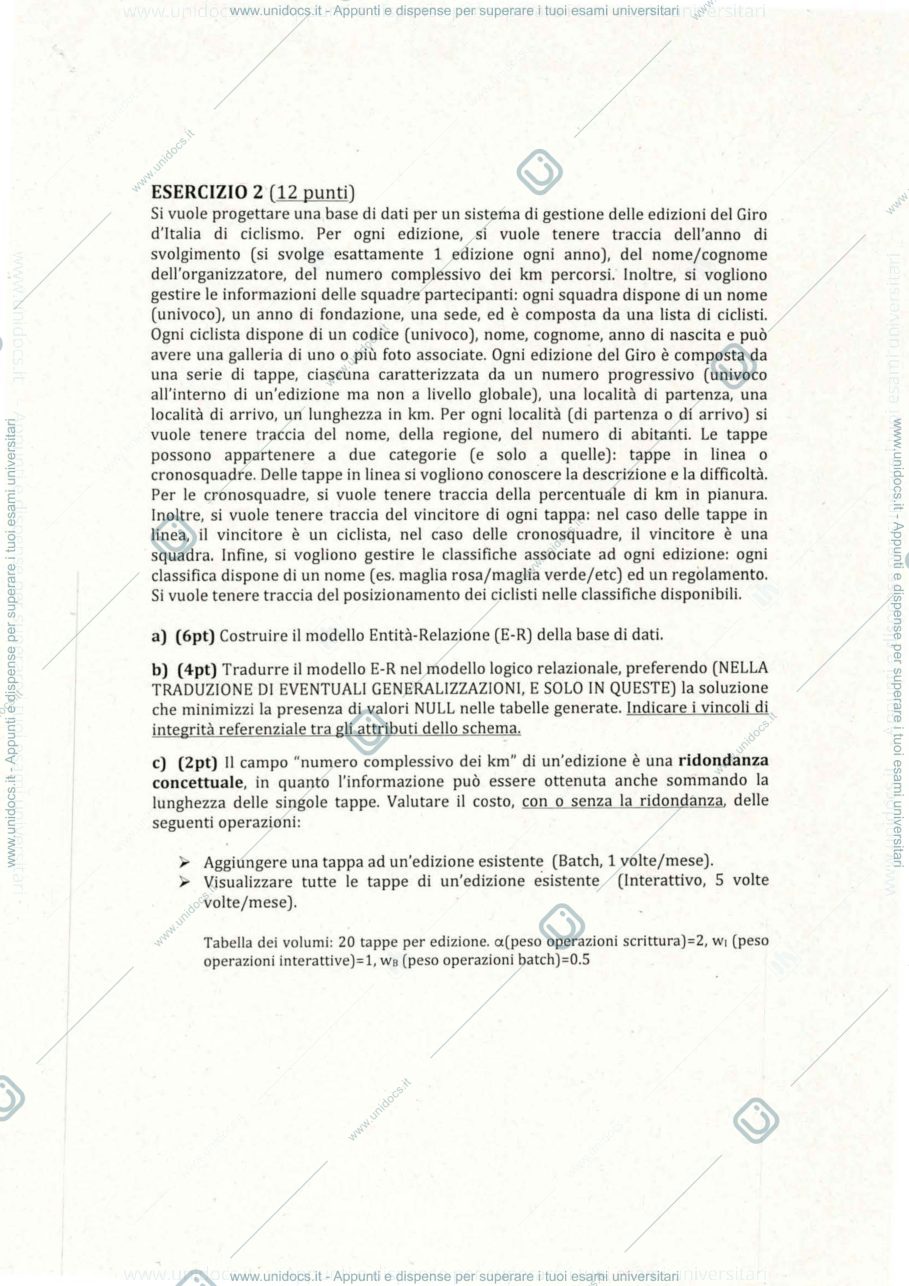Anteprima pagina 2 — Esami basi di dati
