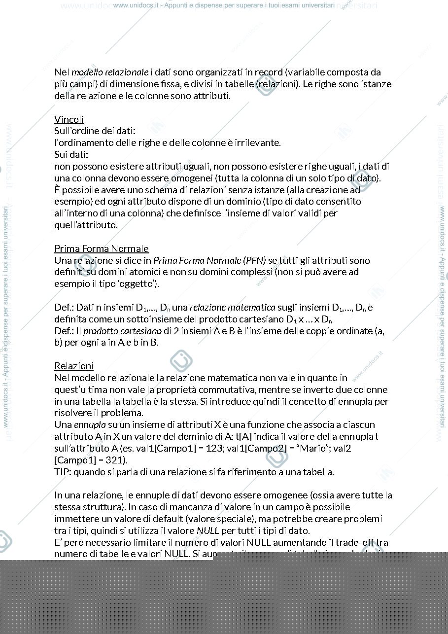 Anteprima pagina 3 — Appunti Basi di Dati