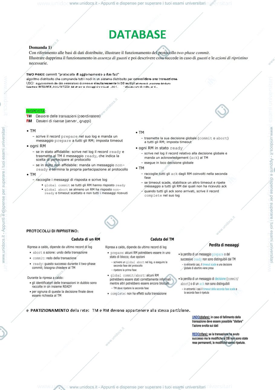 Anteprima pagina 1 — DATABASE