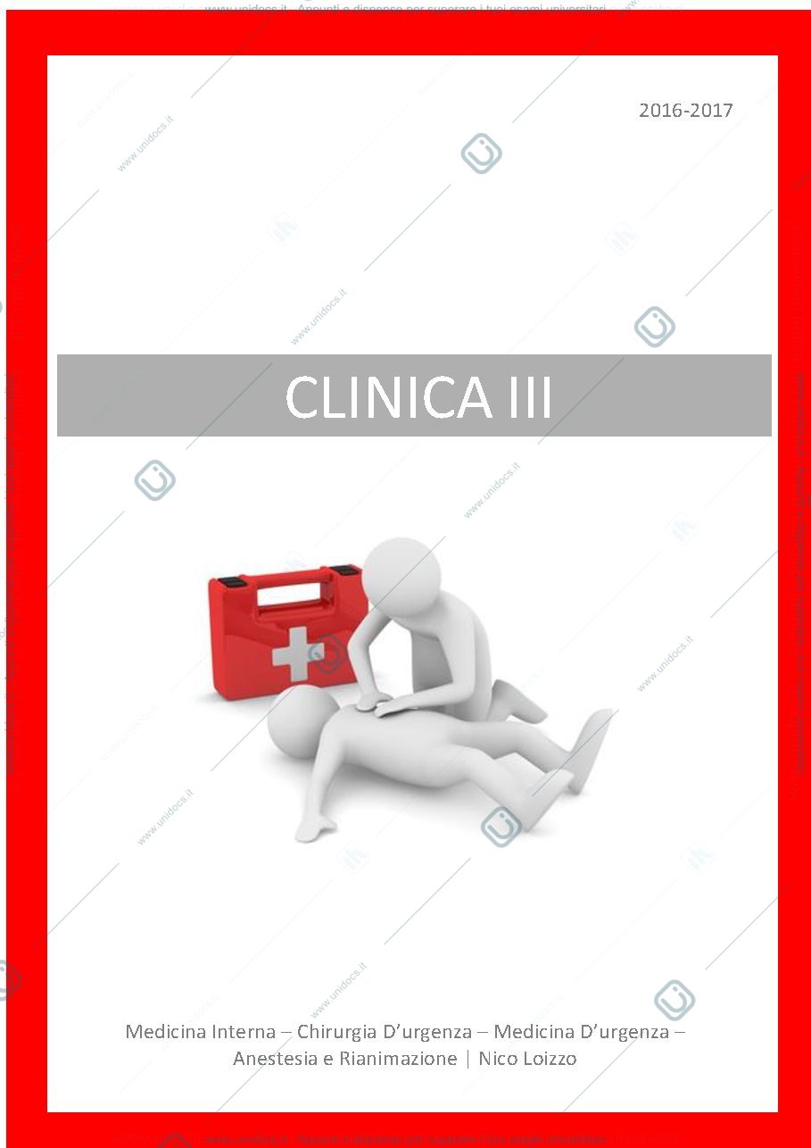 Anteprima pagina 1 — Medicina Interna – Chirurgia D’urgenza – Medicina D’urgenza – Anestesia e Rianimazione