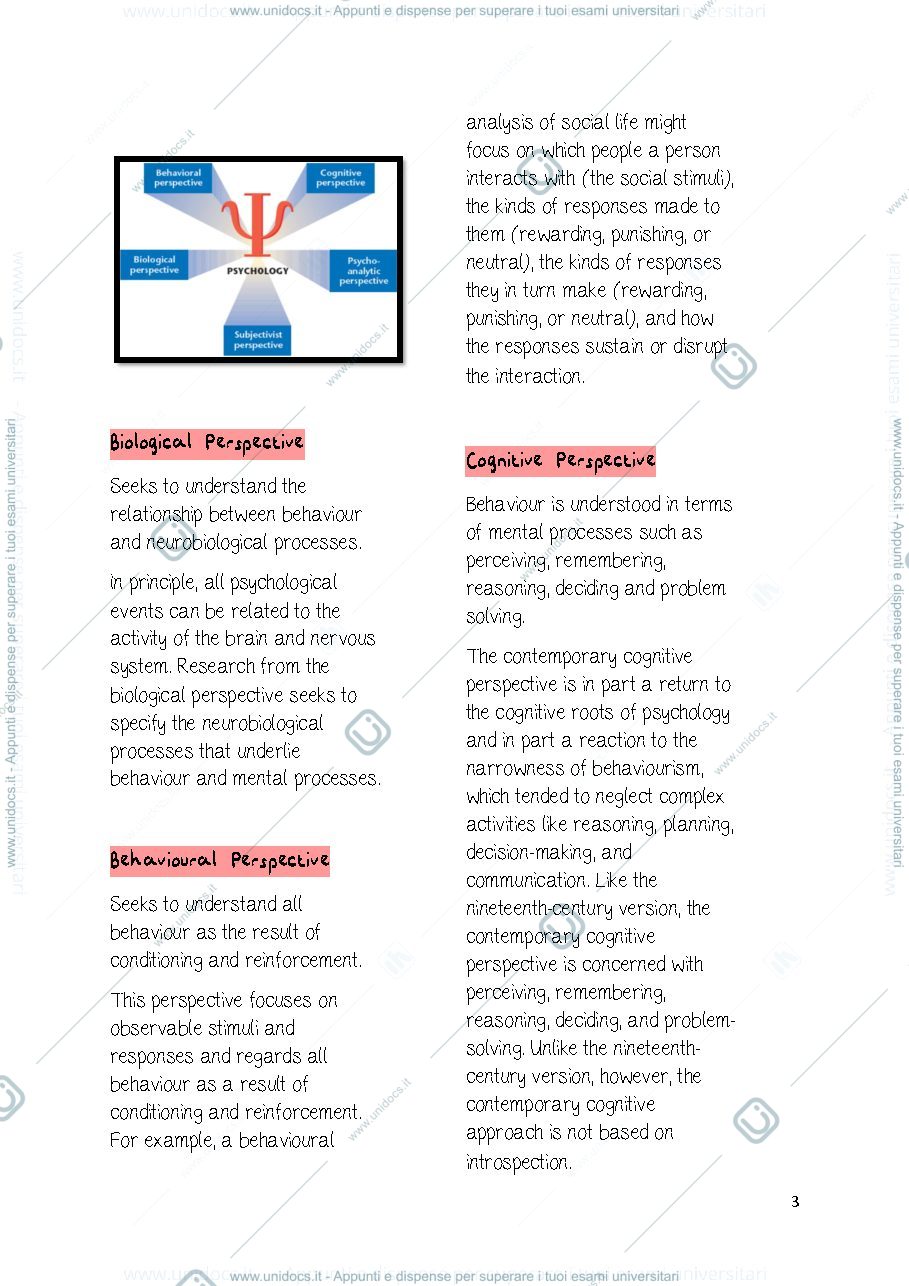 Anteprima pagina 3 — BASIC CONCEPTS OF PSYCHOLOGY (MOD.A+B)