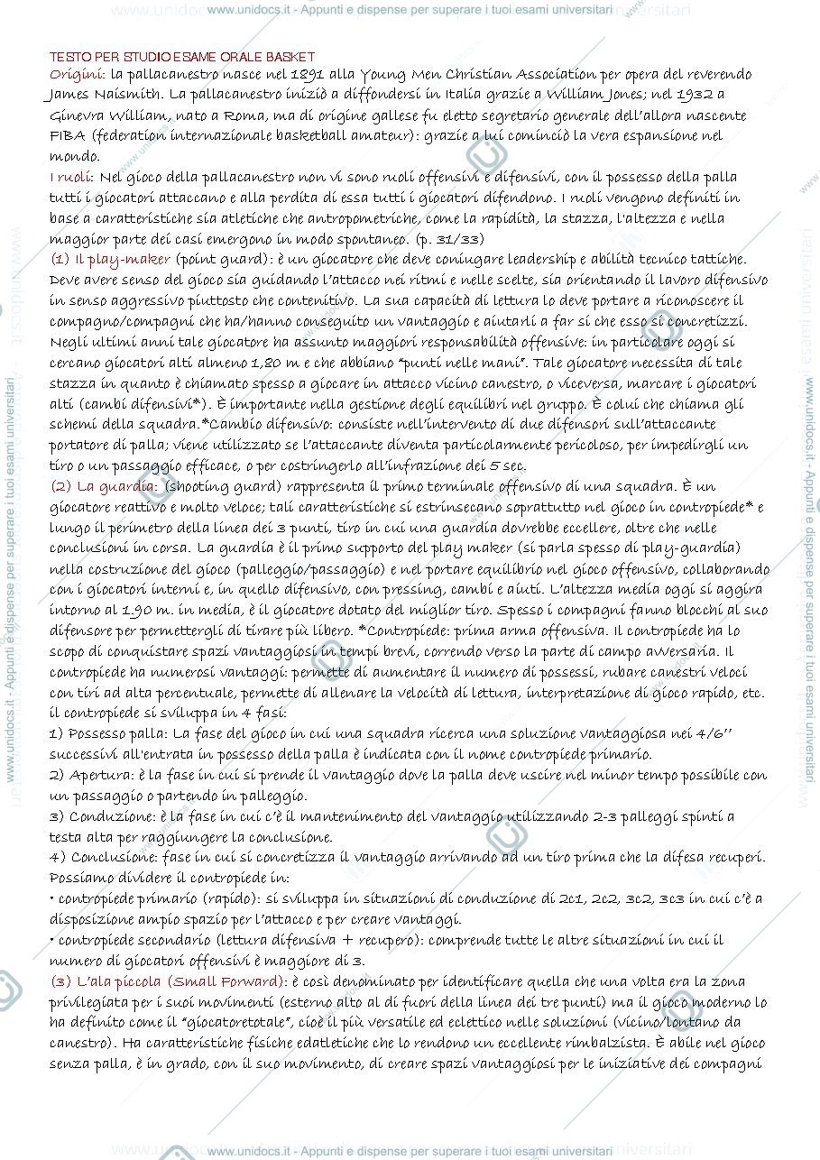 Anteprima pagina 1 — BASKET SPECIALISTICO