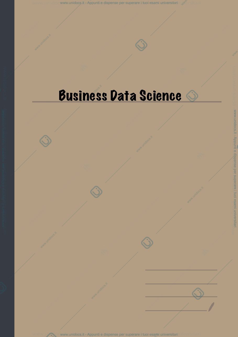 Anteprima pagina 1 — Appunti business data science 