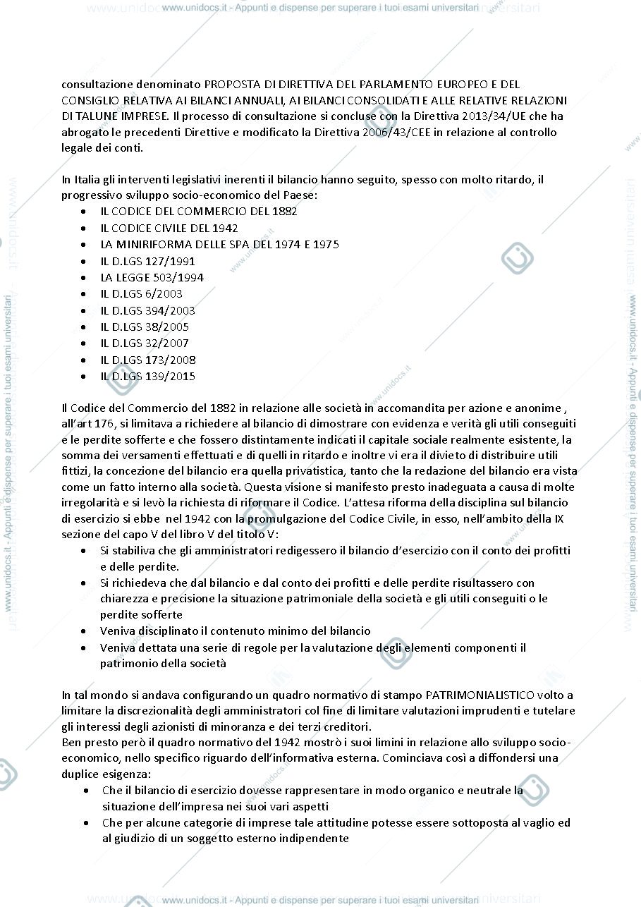 Anteprima pagina 2 — Il Bilancio d'esercizio: analisi dopo le modifiche apportate dal d.lgs 139/2015 (riassunto libro)